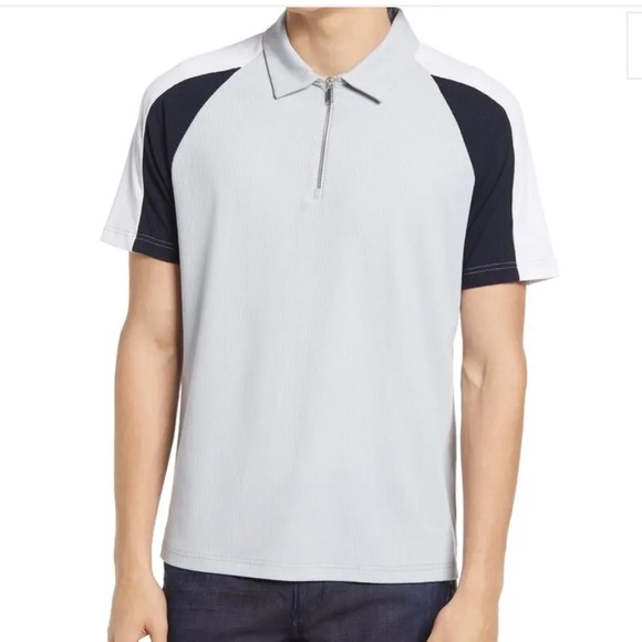 Karl Lagerfeld Other - Karl Lagerfeld Paris Colorblock Zip Up Polo Size M